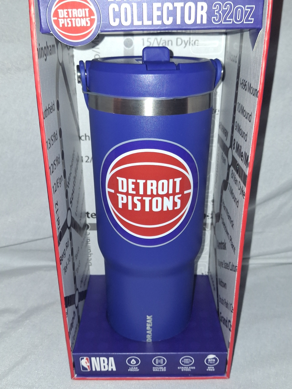Detroit Pistons Hydrapeak Tumbler Collector 32oz